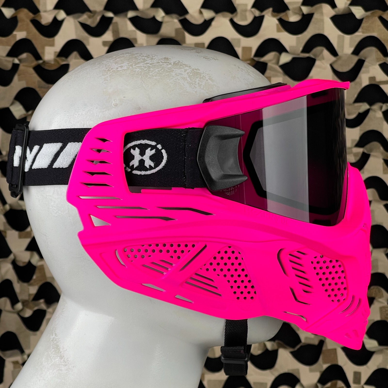 NEW HK Army HSTL Skull Thermal Paintball Mask - Neon Pink (Pink w/ Smoke Lens)