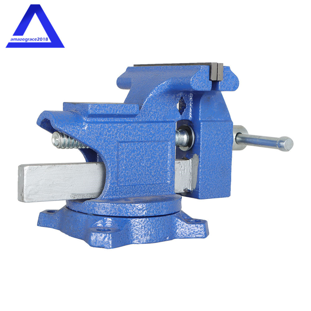 4.5" Heavy Bench Vise with Anvil Swivel Locking Base Table top Clamp New