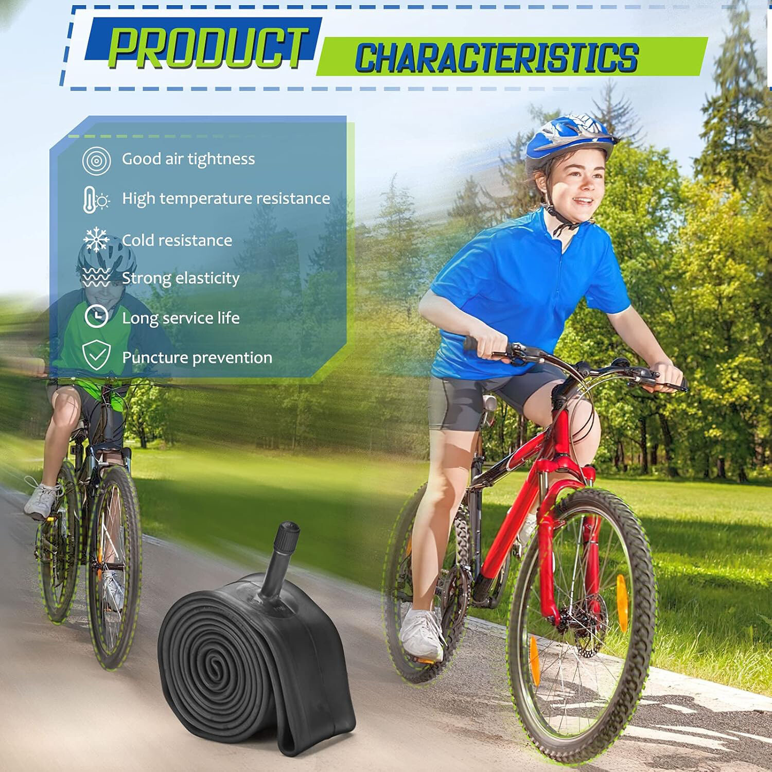 2 Pack 26" Inch Inner Bike Tube 26 x 2.125- 2.35 Bicycle Rubber Tire Interior US