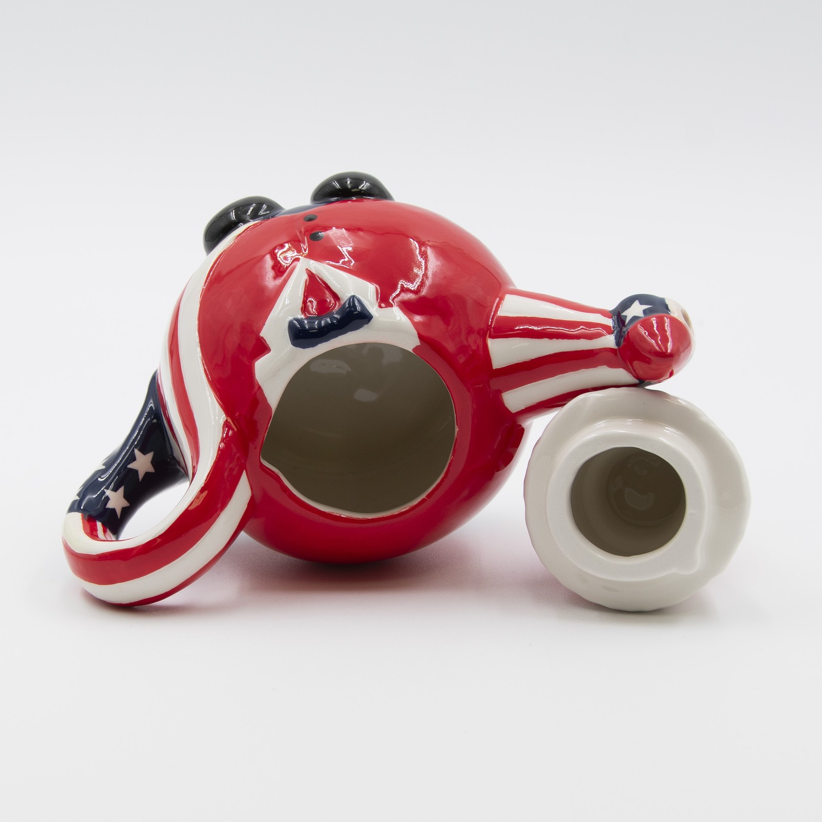 Radiant Treasures Uncle Sam Independence Day Ceramic Teapot
