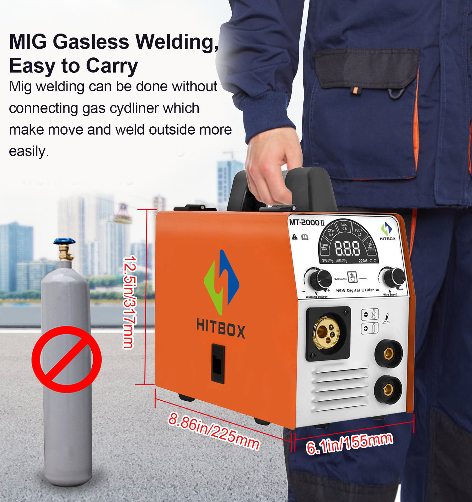 MIG Welder 4 in 1 200A 110V 220V DC Inverter Gasless Gas MIG TIG Welding Machine