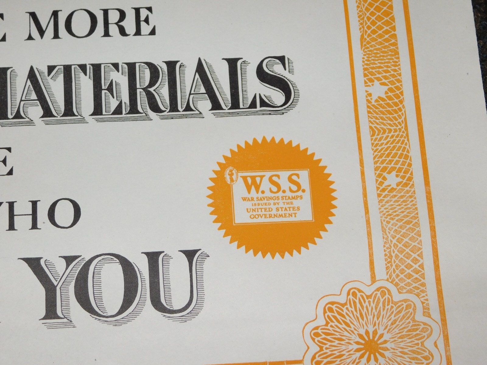 VINTAGE WWI WORLD WAR 1 NATIONAL WAR SAVINGS DAY WSS SAVE & BUY EAGLE POSTER