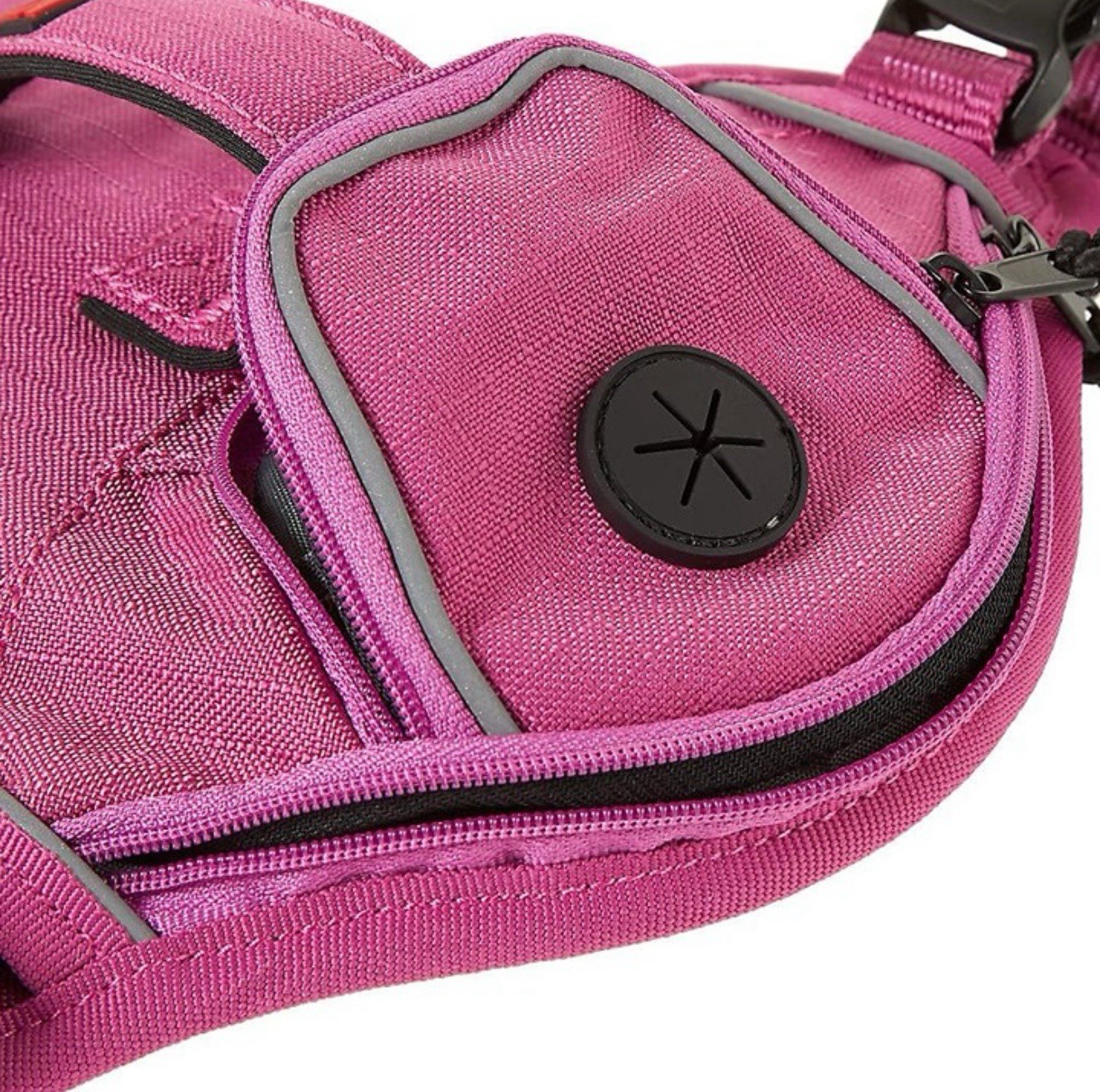 KONG Ultra Durable Waste Bag Dog Harness - Large, Pink with Dispenser