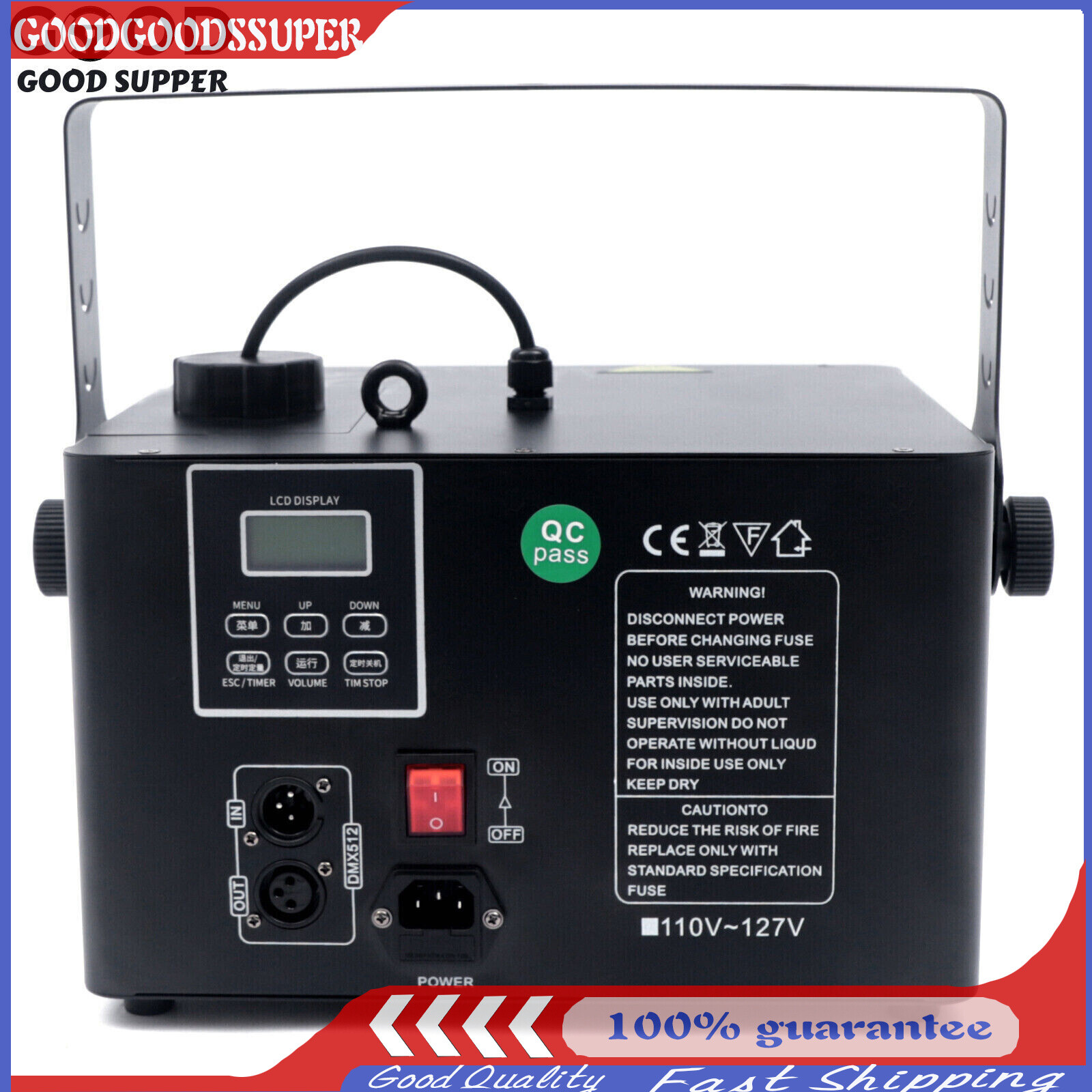 1500W Low Profile Hazer Haze Smoke Machine DMX Theater DJ Party Stage Effect