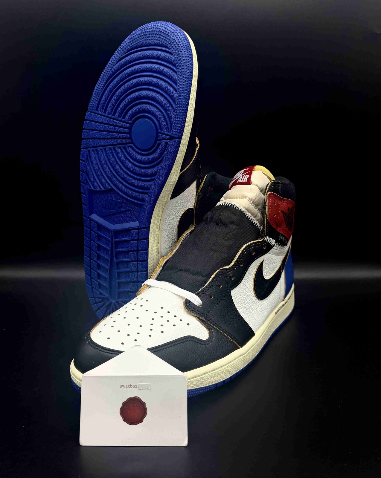 Air Jordan 1 x Union x Fragment Black and Varsity Red IO7847-002 Men Size