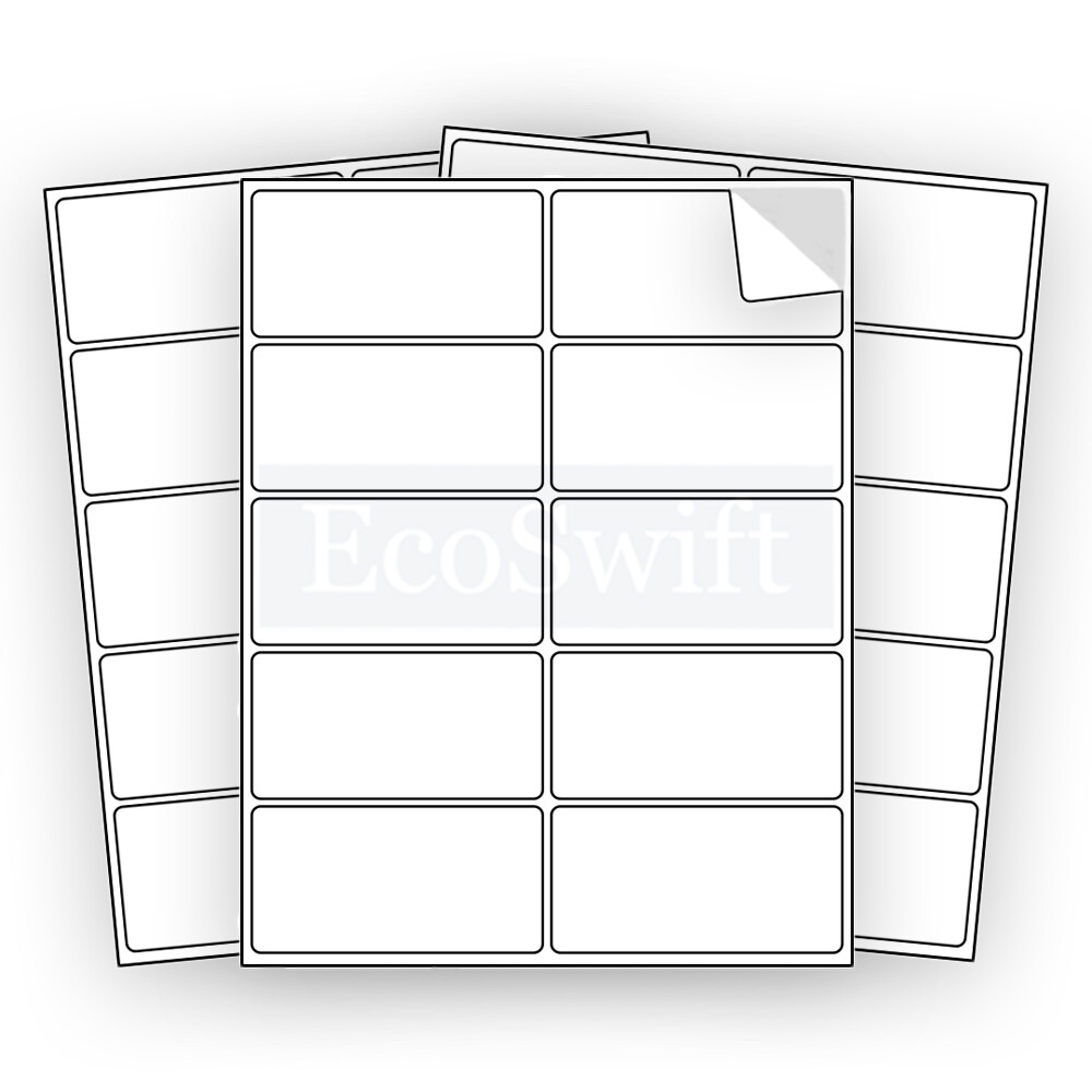 10-100,000 4 x 2 Premium Laser/Ink Address Shipping Adhesive Labels 10 per sheet