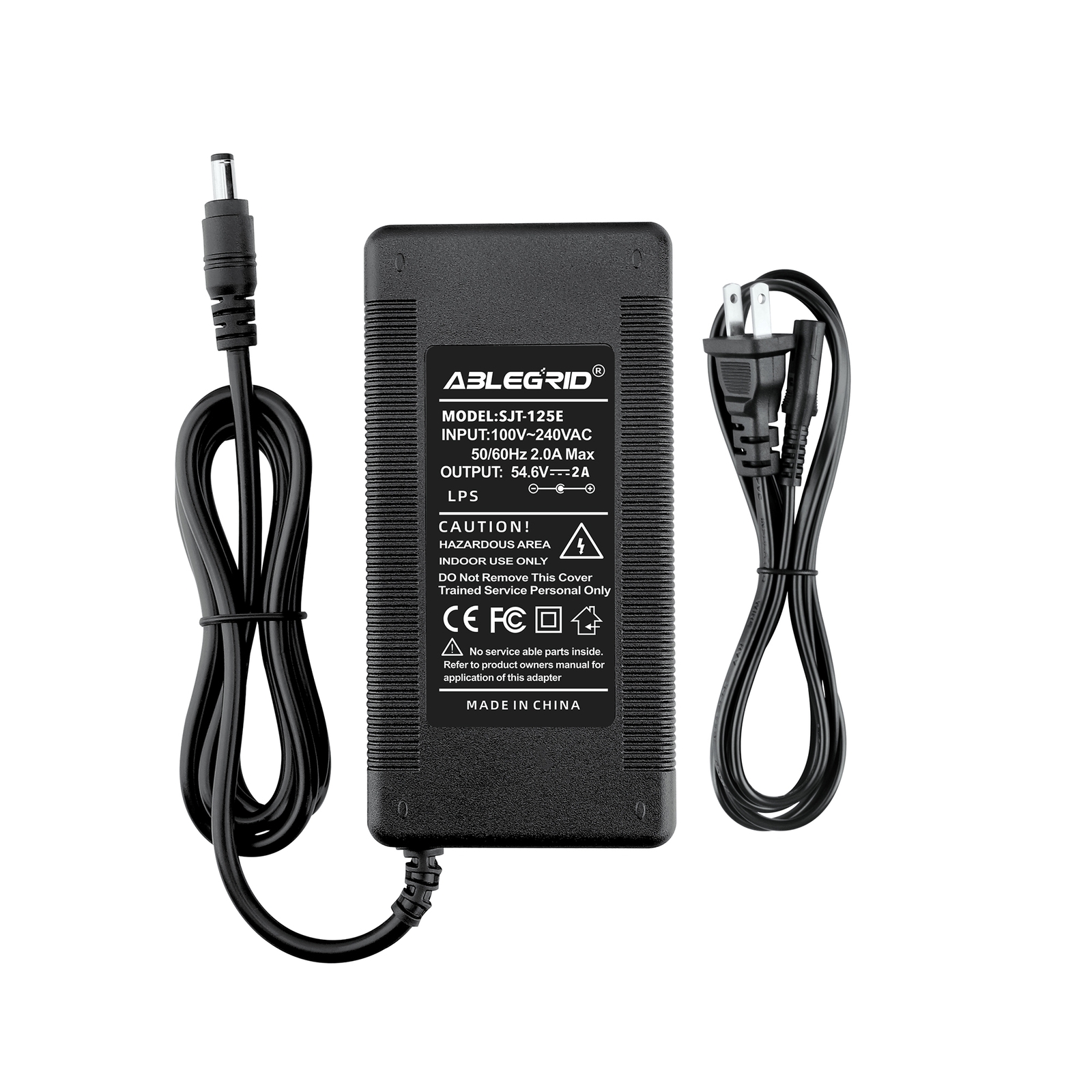 54.6V AC Adapter For Sondors 48V(NOT for 36V) Fold X, Fold XS, X, XS, MXS Bike