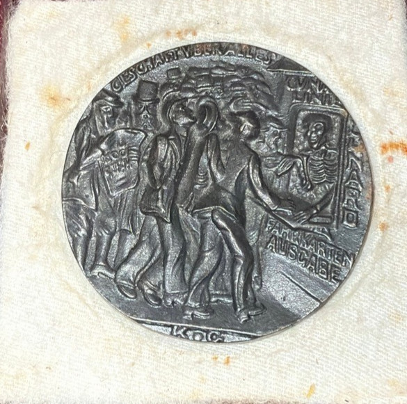 Replica of the RMS Lusitania Sinking Medal in Original Propaganda Box