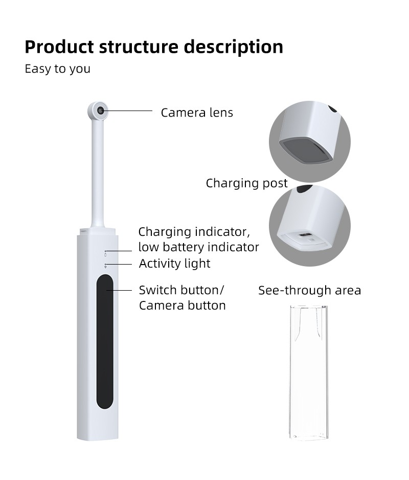 Wireless Dental Intraoral Camera WiFi 3.0 Mega 1080p HD Endoscope Teeth Mirror