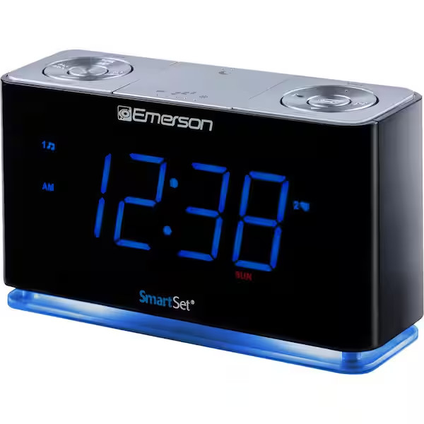 Alarm Clock Radio with Bluetooth Speaker Large LED Display and night light