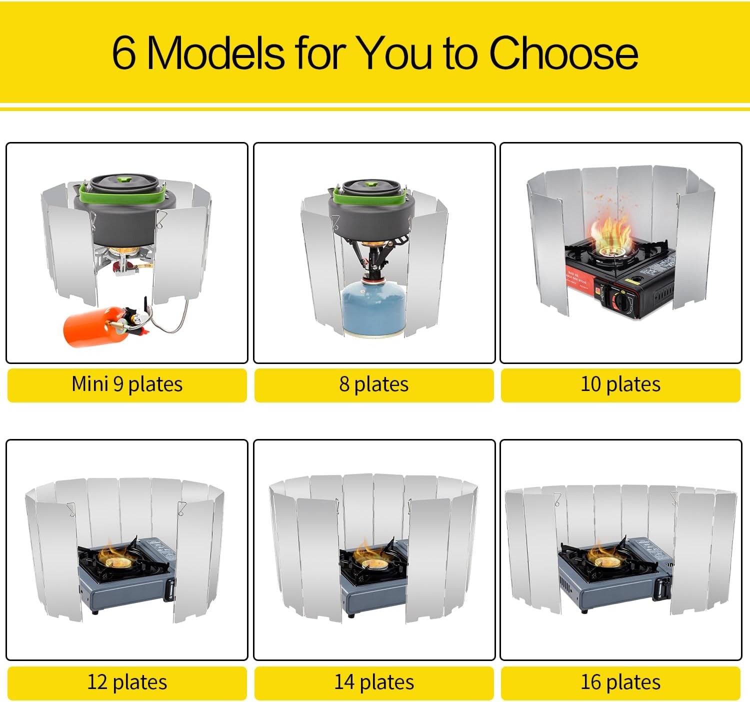 10/12/16 Plates Stove Windscreen, Aluminum Windshield with 10