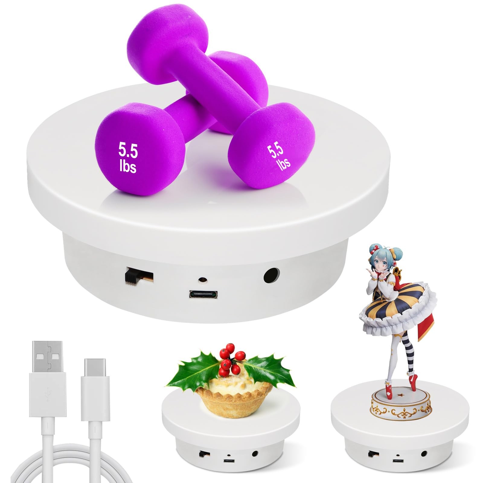 Electric Motorized Rotating Display Stand for Photography Product Display