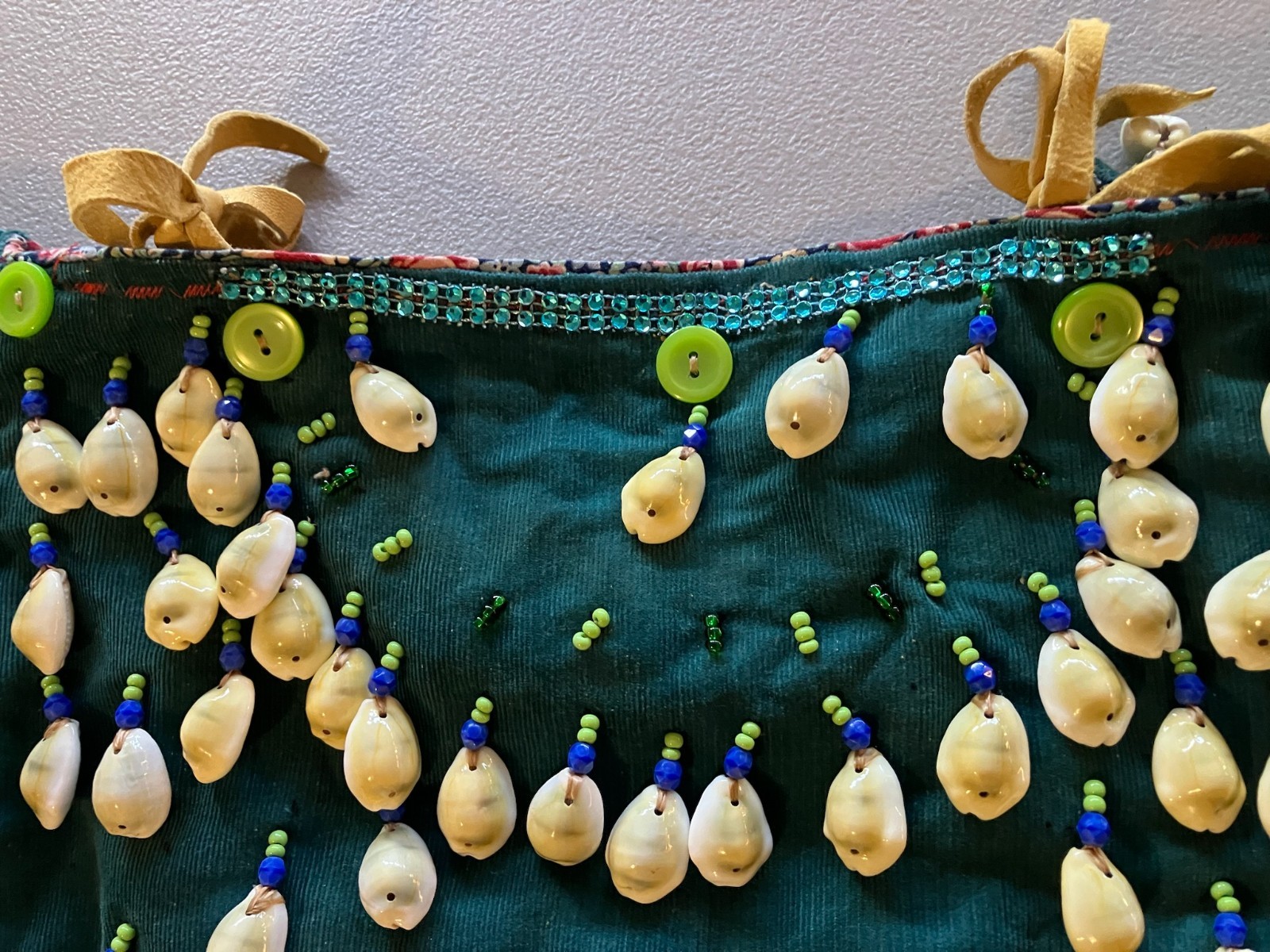 Vintage Native American Indian Plateau Girl Woman Fringe Shell Adornment Dress