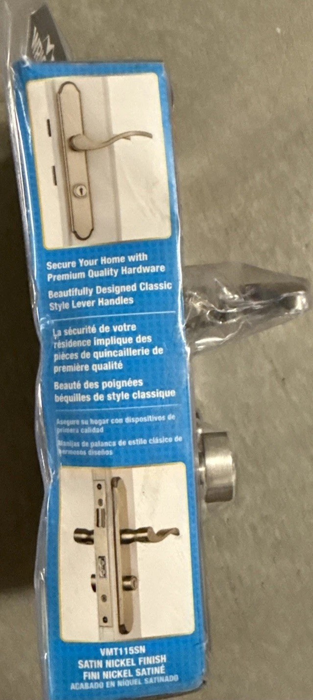 Wright Premier VMT115SN Storm Screen Door Keyed Locking Mortise Lever, Nickel