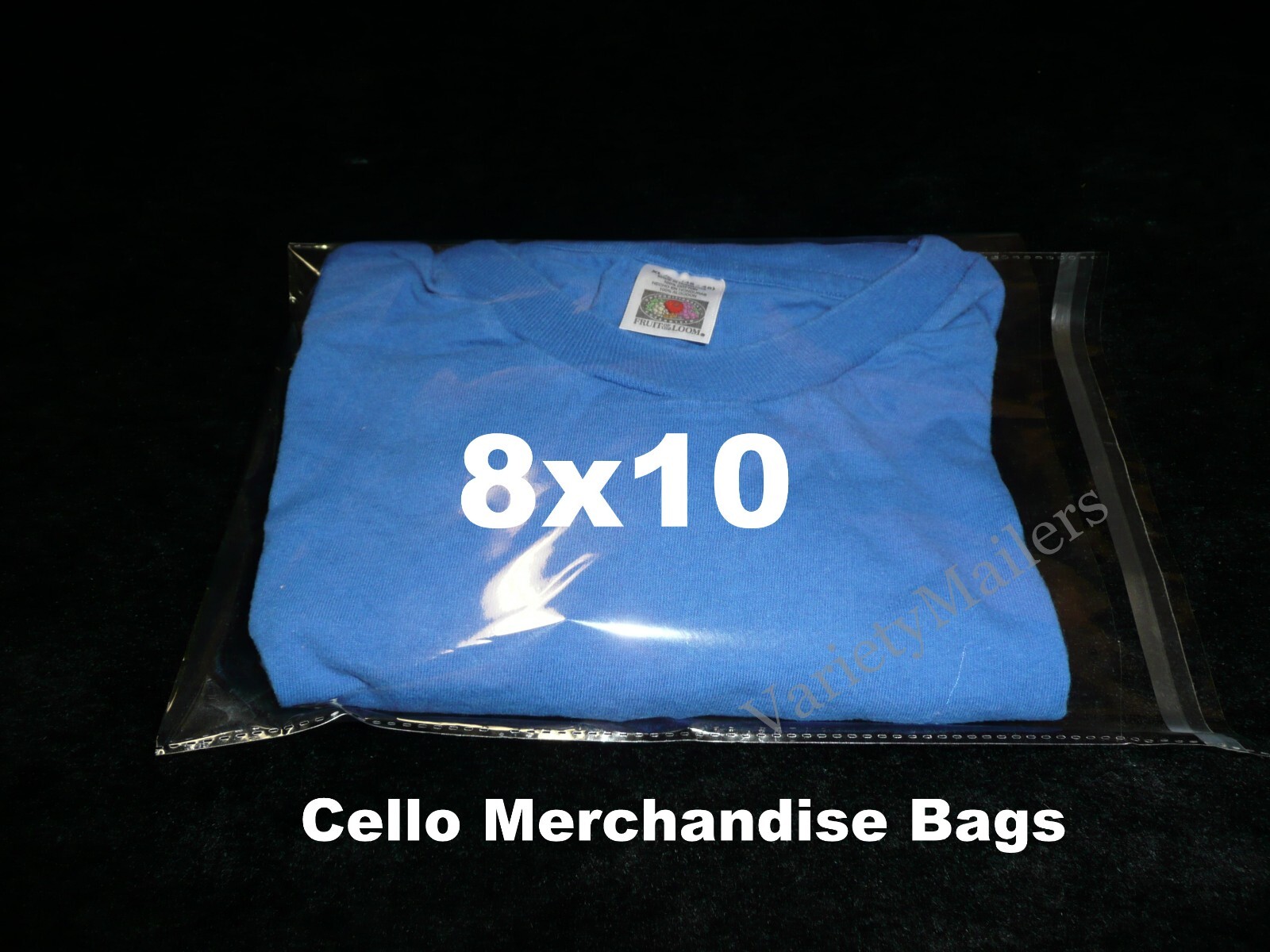 200 Reclosable Cello Merchandise Bags 8''x 10'' Clear 1.5 Mil T-Shirt Size 8x10