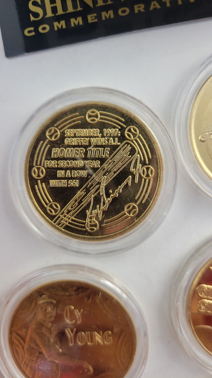 12pc.Shining Stars of Baseball Plated 24KT Gold: CyYoung, Bebe Ruth, Willie Mays