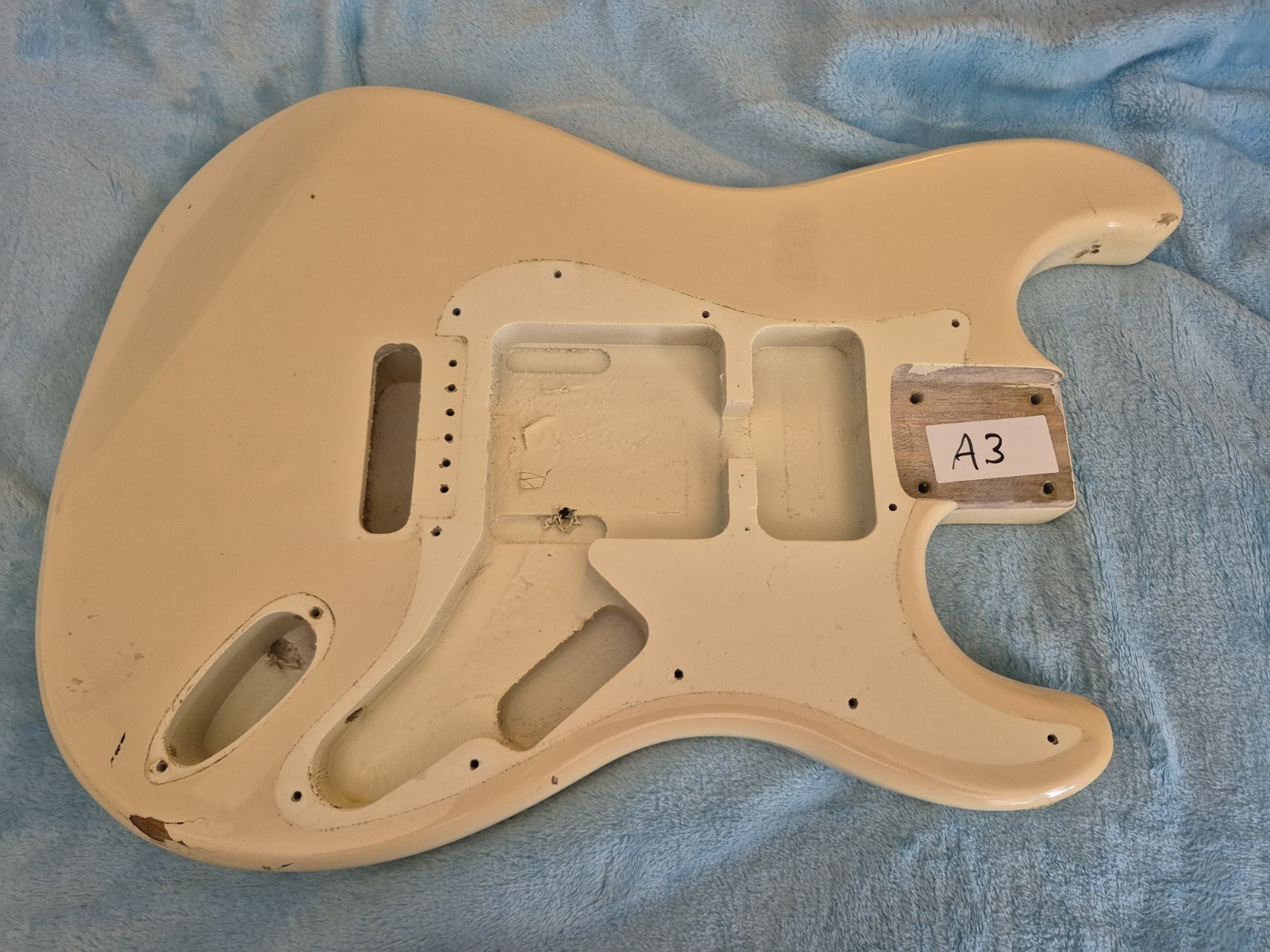 Squier By Fender Stratocaster Strat Electric Guitar Body Arctic White Reliced