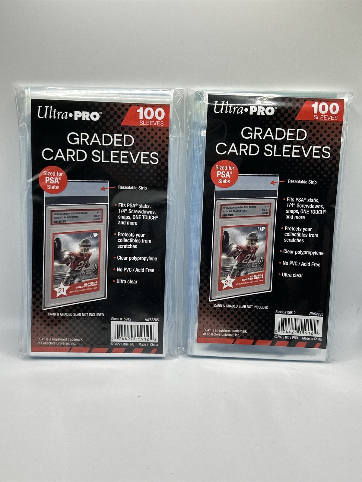 Ultra Pro GRADED Card Sleeves  PSA Perfect Fit 2 Packs of 100, 200 Total