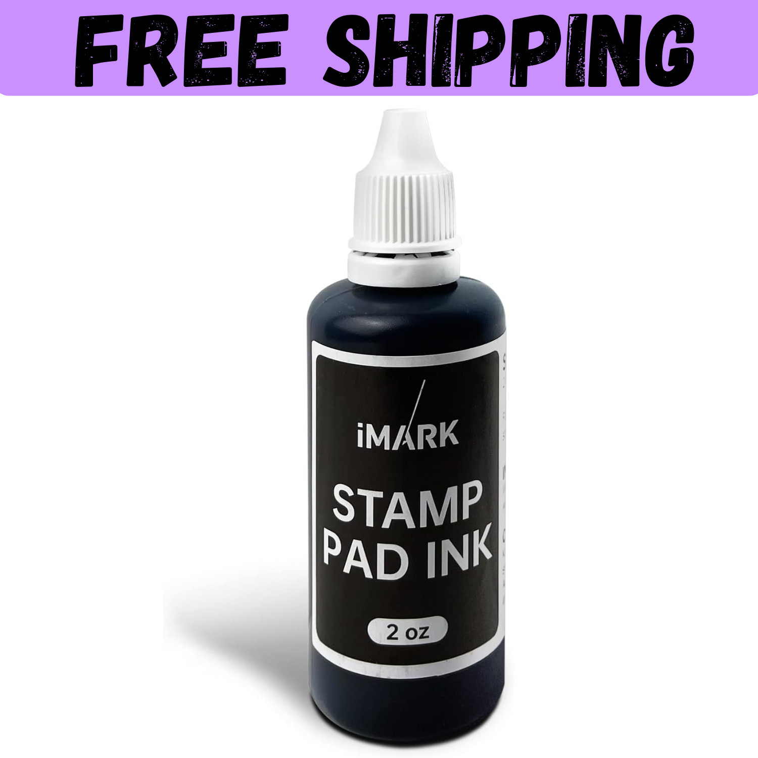 iMARK Premium Refill Ink for Self-Inking Stamps Daters Stamp Pads 2 oz Black