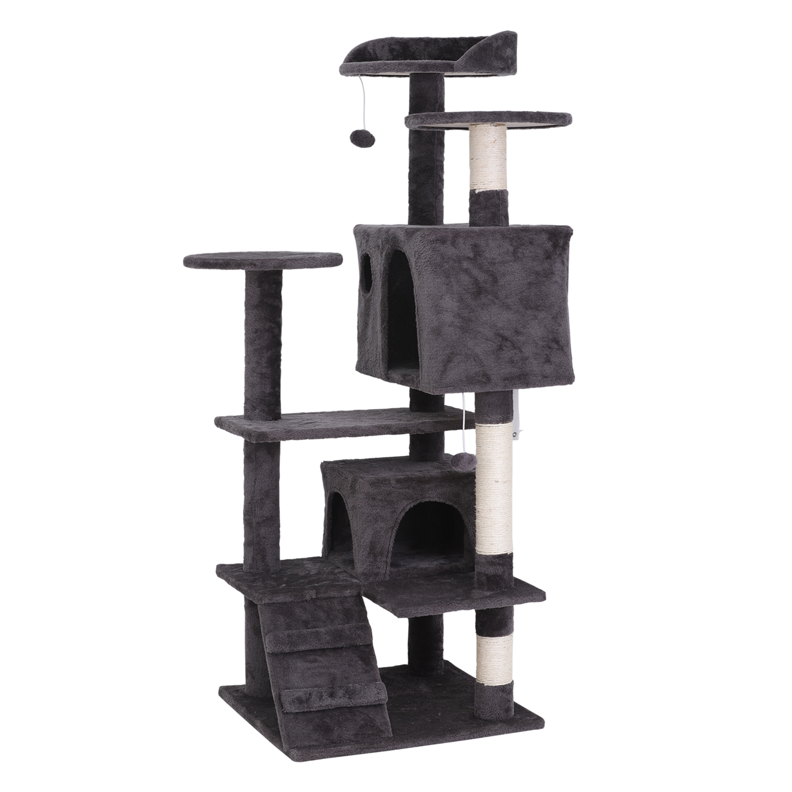 55" Large Cat Tree Tower Activity Center Playing House Condo For Rest Sturdy