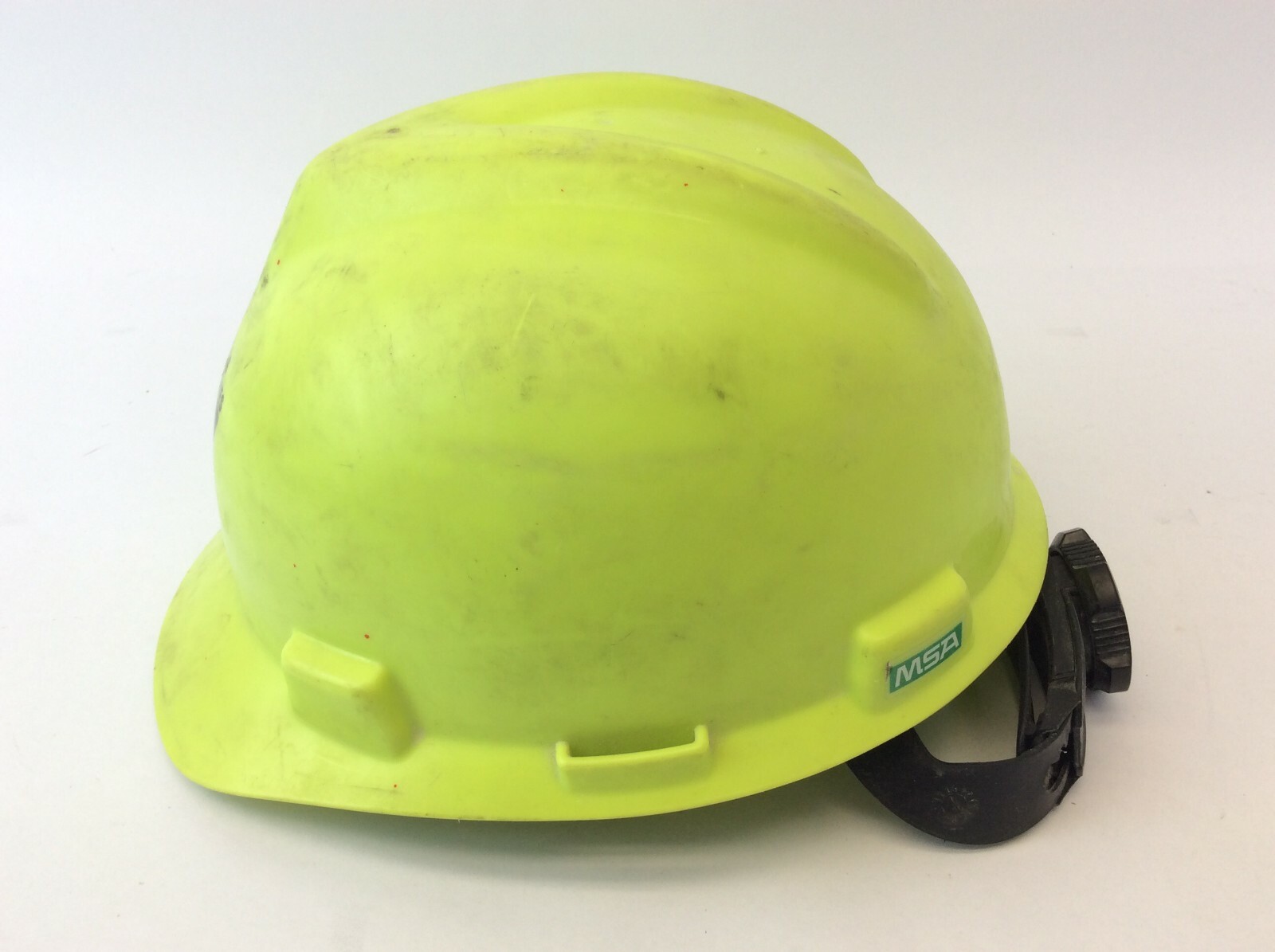 Vintage Used Minerals Technologies Yellow/Green HiViz V-Gard MSA Medium Hardhat