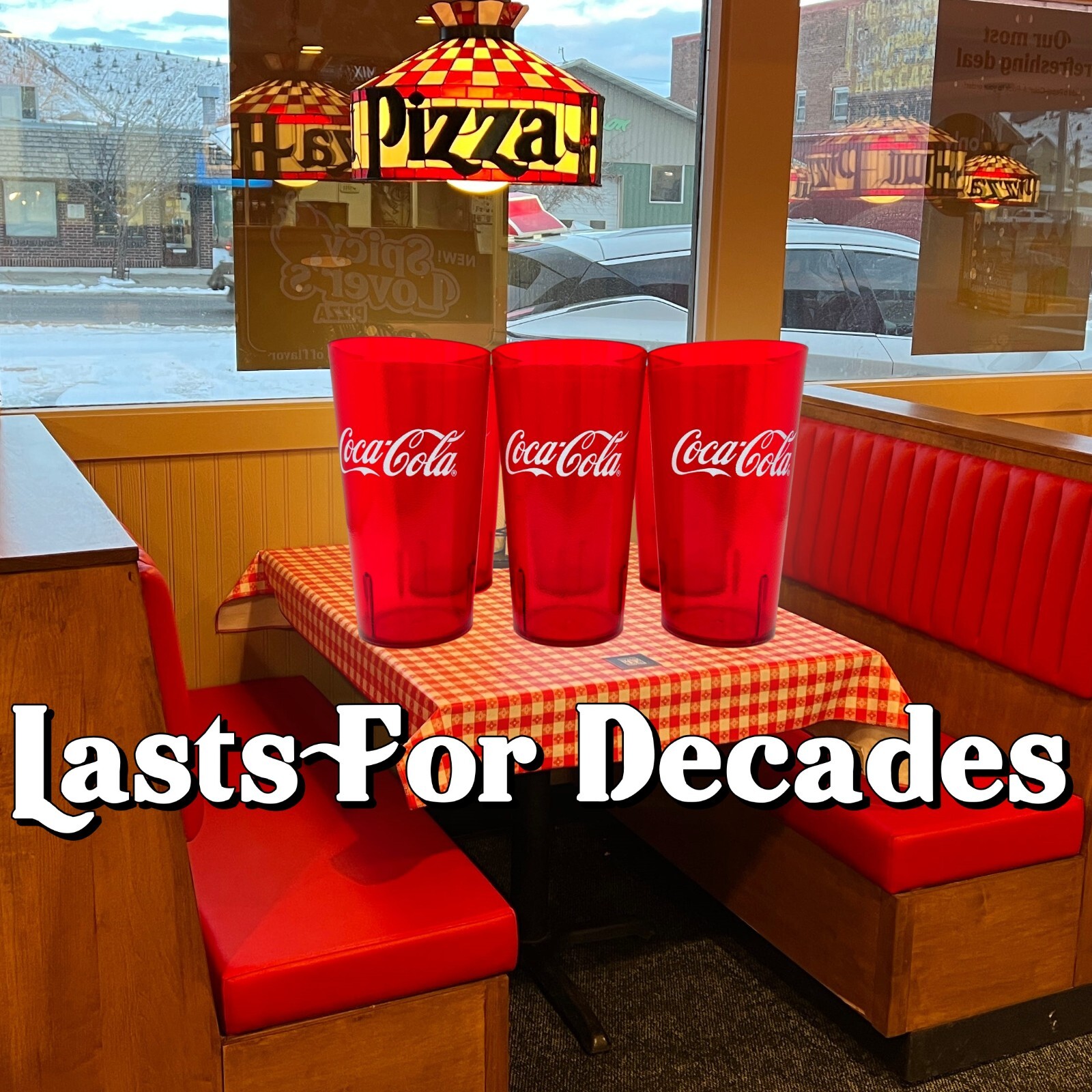 20-32oz Restaurant Grade Red-Blue Coca Cola-Pepsi Heavy-Duty Plastic Tumblers