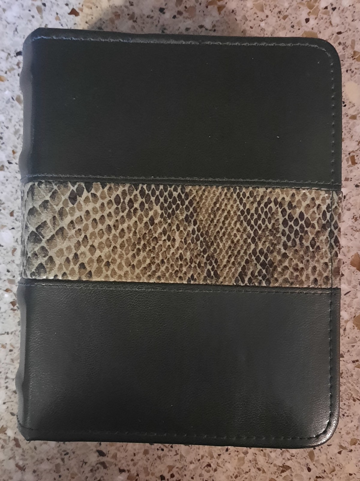 50 Page Photo Album Holds 100 Pictures Leather w/faux Snakeskin