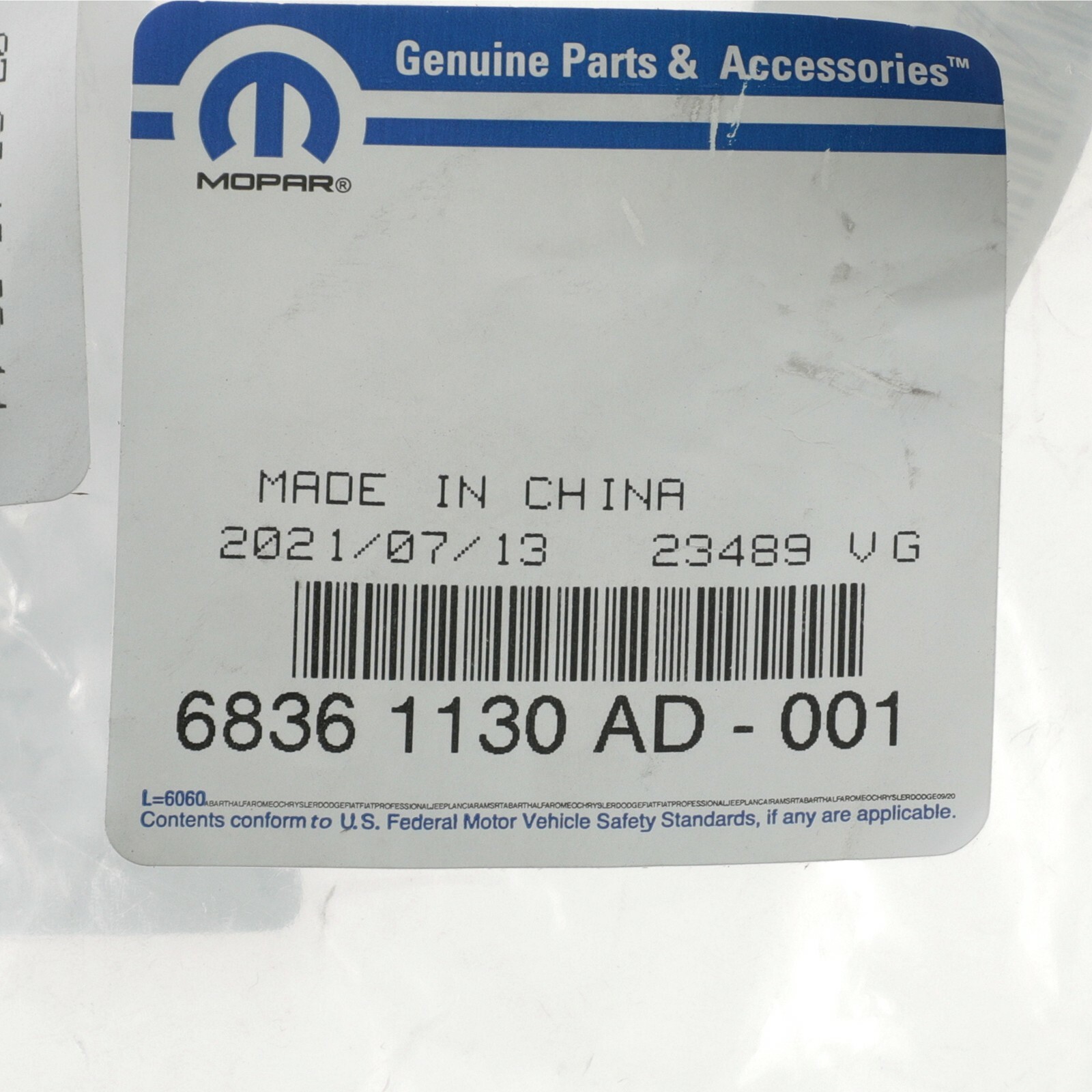 19-20 RAM 1500 PARKING AID SYSTEM WIRELESS HARNESS FRONT OE NEW MOPAR 68361130AD