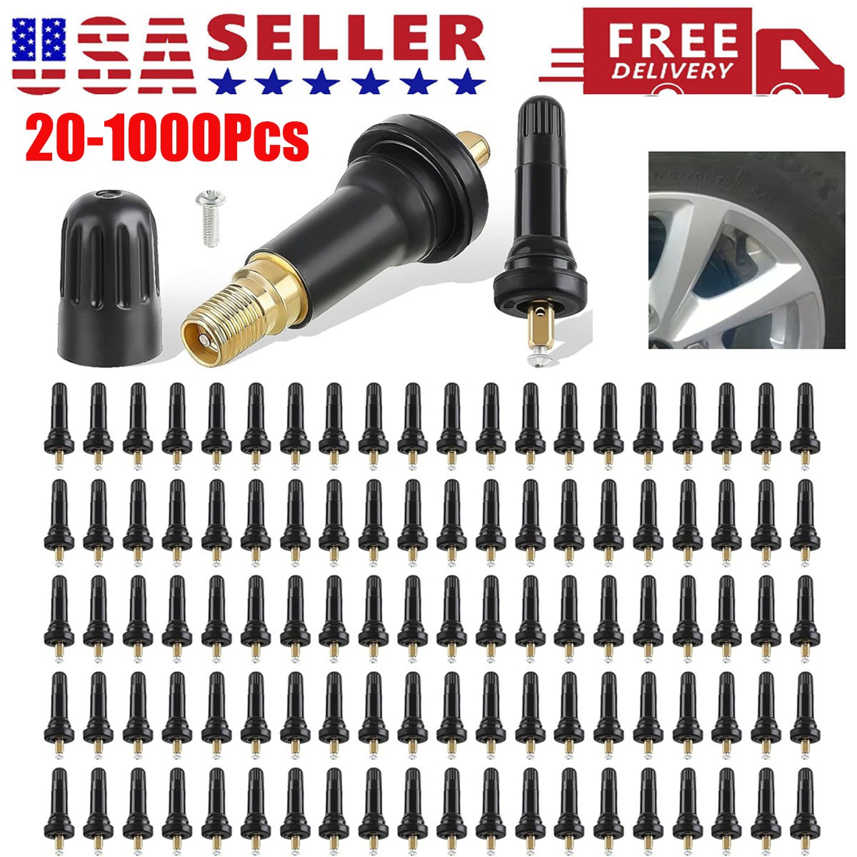 20/100/200/500 TPMS Valve Stem Rubber Rebuild Kit for Tire Pressure Sensor 20008
