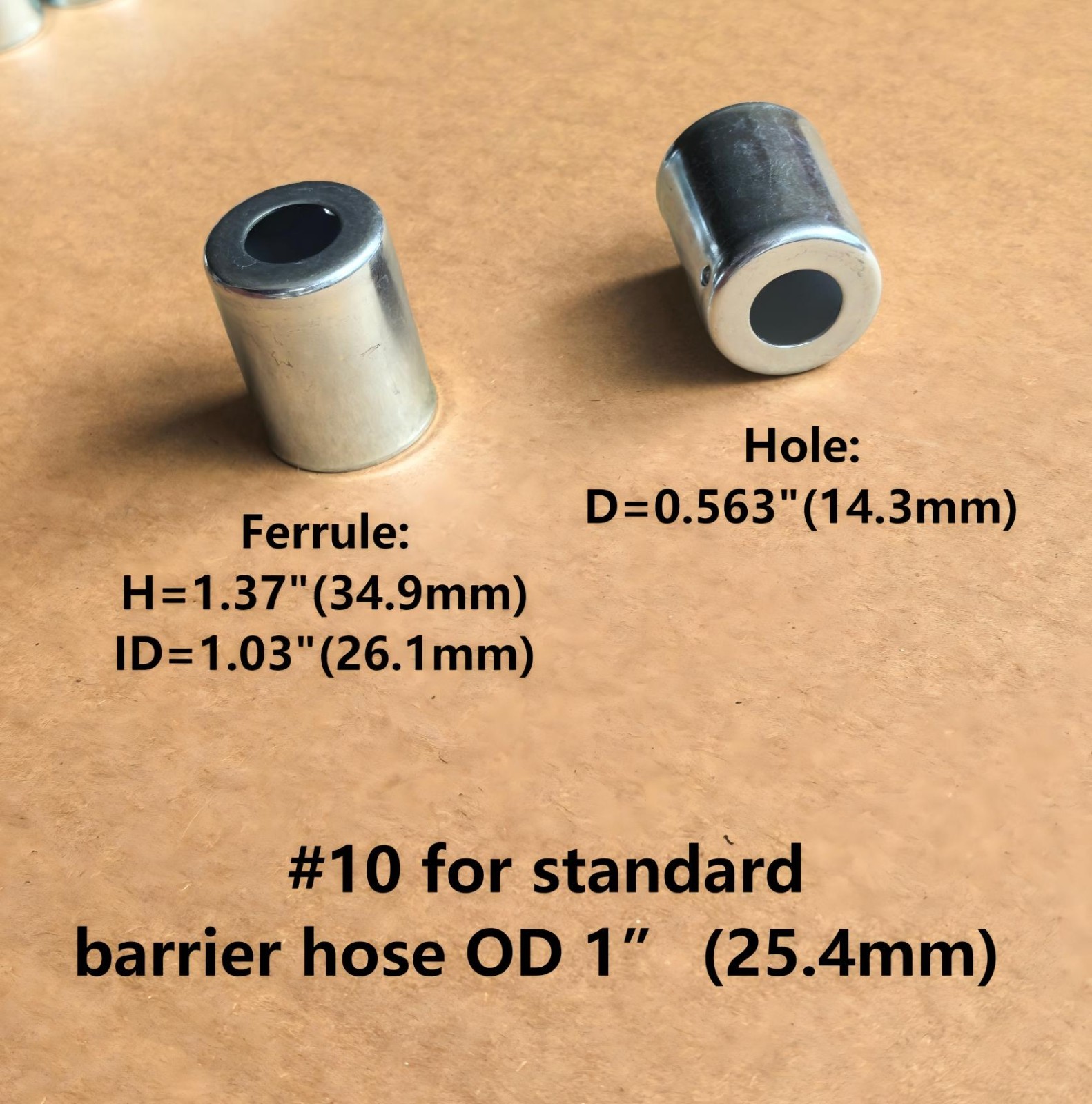 Steel A/C Beadlock Fitting Crimp Ferrules Asst #6 #8 #10 & #12 STANDARD 16pcs