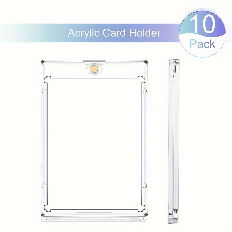25 Pack Magnetic Trading Sports Card Holders 35pt One-Touch Hard UV Protection