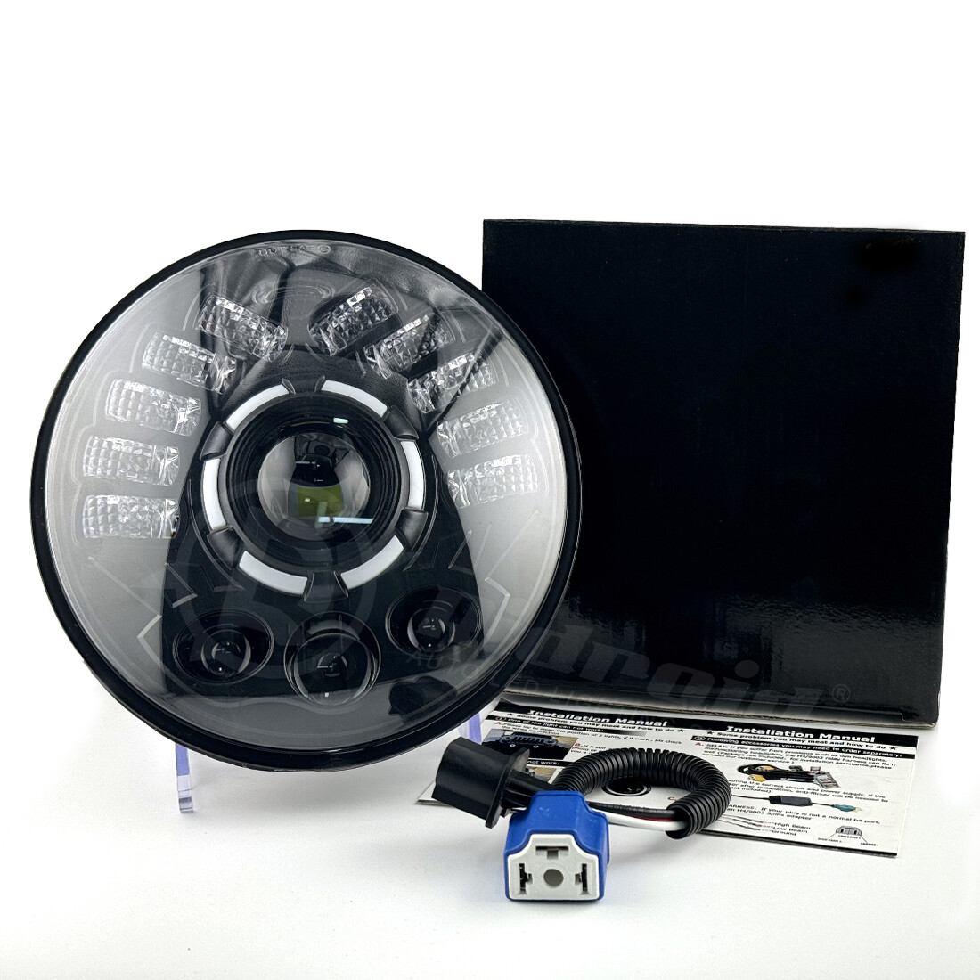 For Harley Ultra Classic Electra Glide FLHTCU 7" LED Headlight Fog Passing Lamp