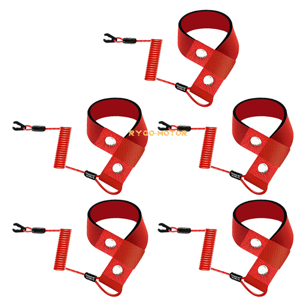 5Pack Stop Kill Safety Key Lanyard for Yamaha All Jet Ski WaveRunner WaveVenture