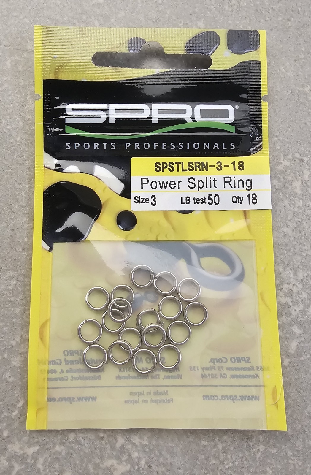 SPRO Power Split Rings - Choose Size & Pound Test FREE SHIPPING