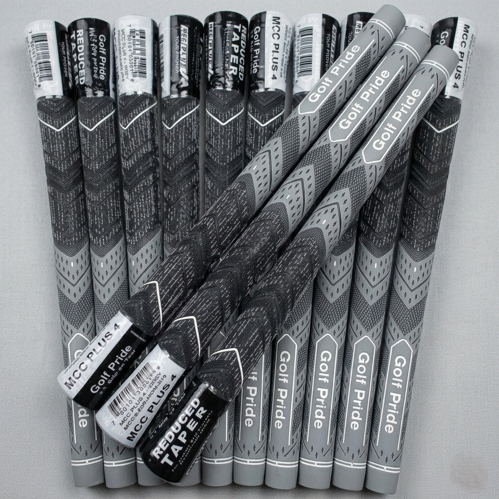 Set of 13 Golf Pride MCC Plus4 Midsize Golf Grips Gray 60 Round Core
