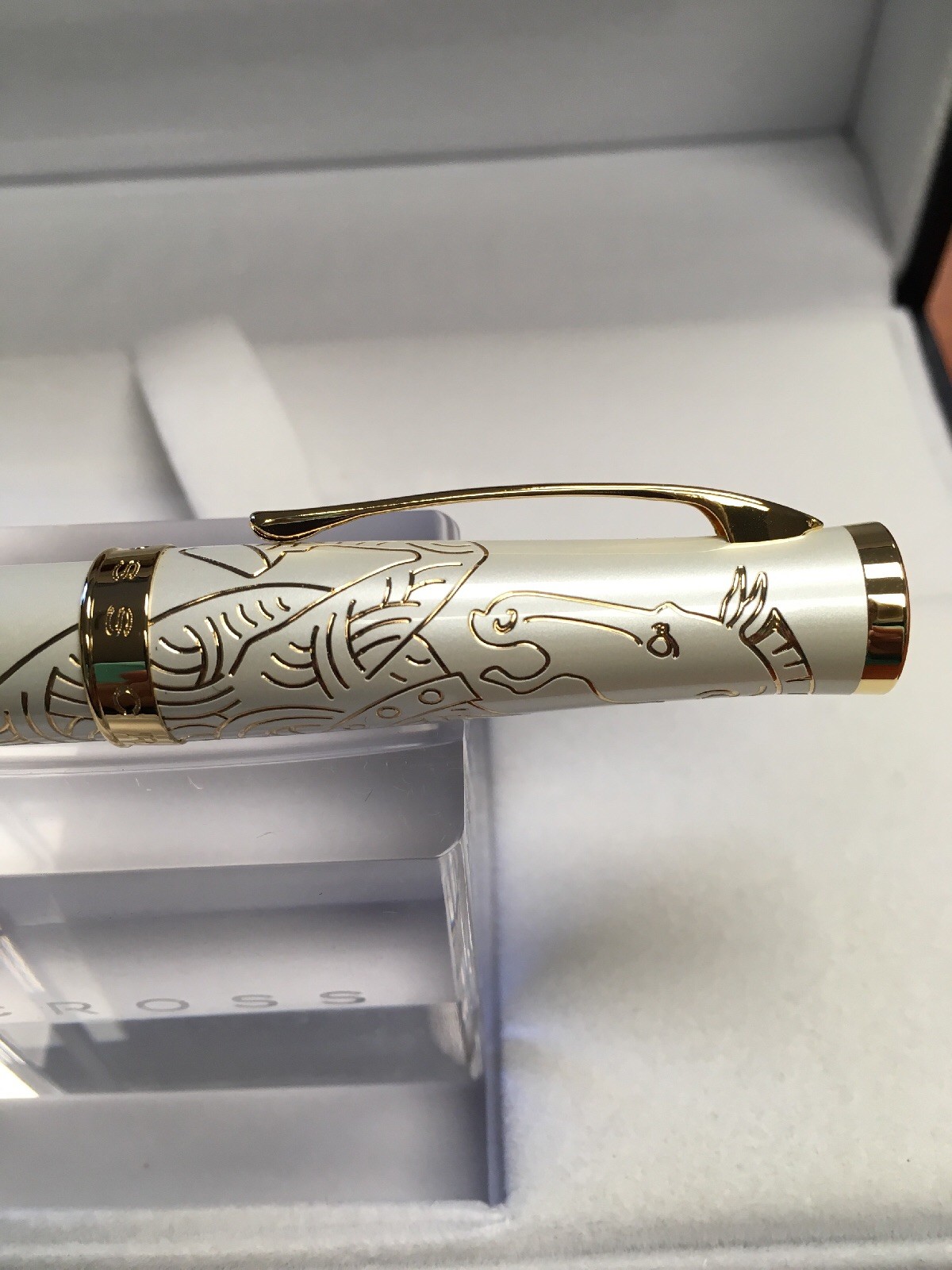 Cross Sauvage 2014 Year Of The Horse Imperial White Lacquer Ballpoint Pen