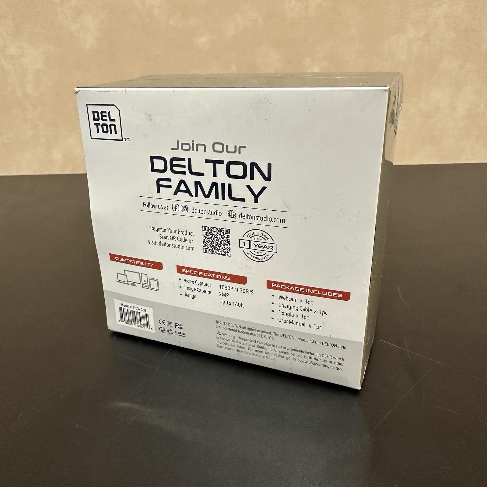 Delton C50 1080p Full HD Wired/Wireless Webcam and USB Dongle - Black