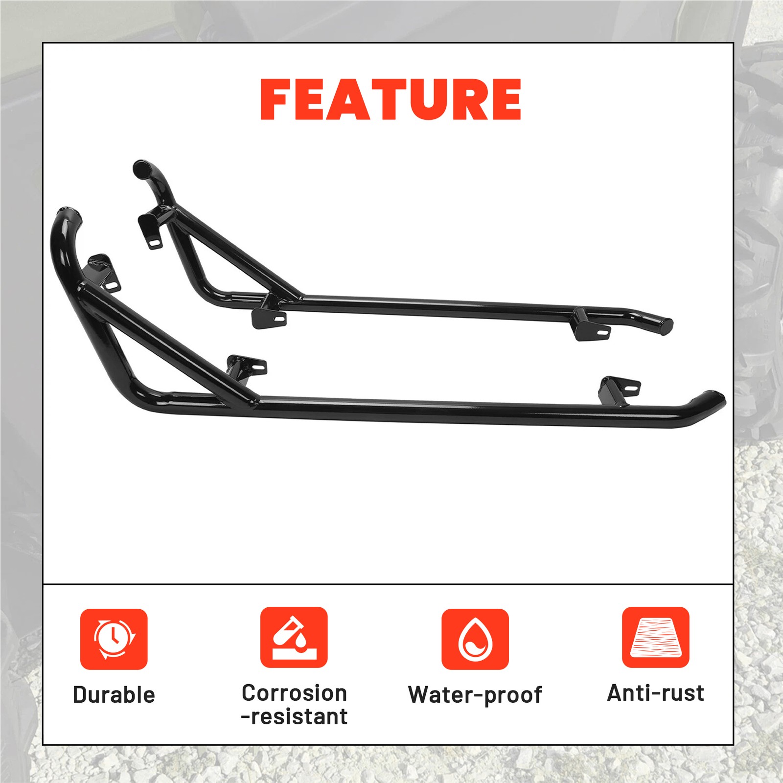 Nerf Bars Rock Sliders Side For Polaris RZR XP 900 1000 Trail 900 S Turbo 14-23