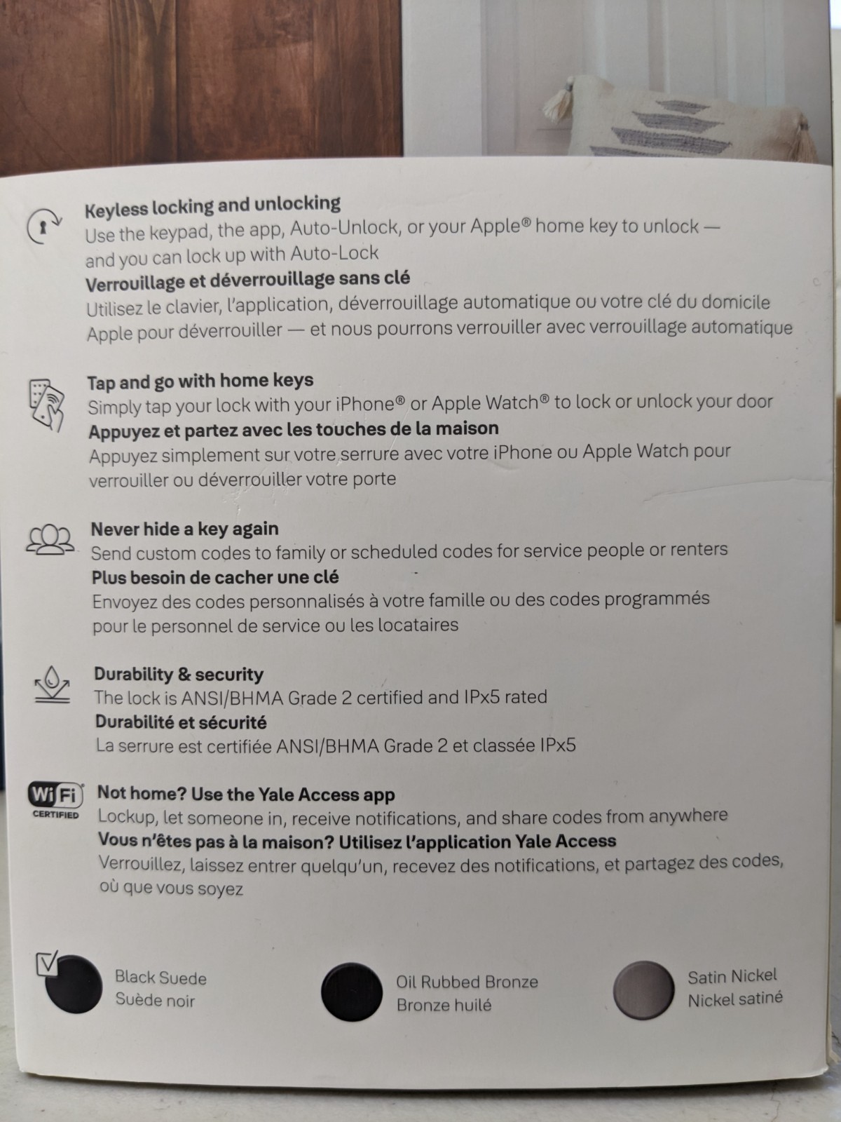 Yale “Assure Lock 2 Plus” with Wi-Fi & Apple Home Keys [Black Suede Finish] NEW