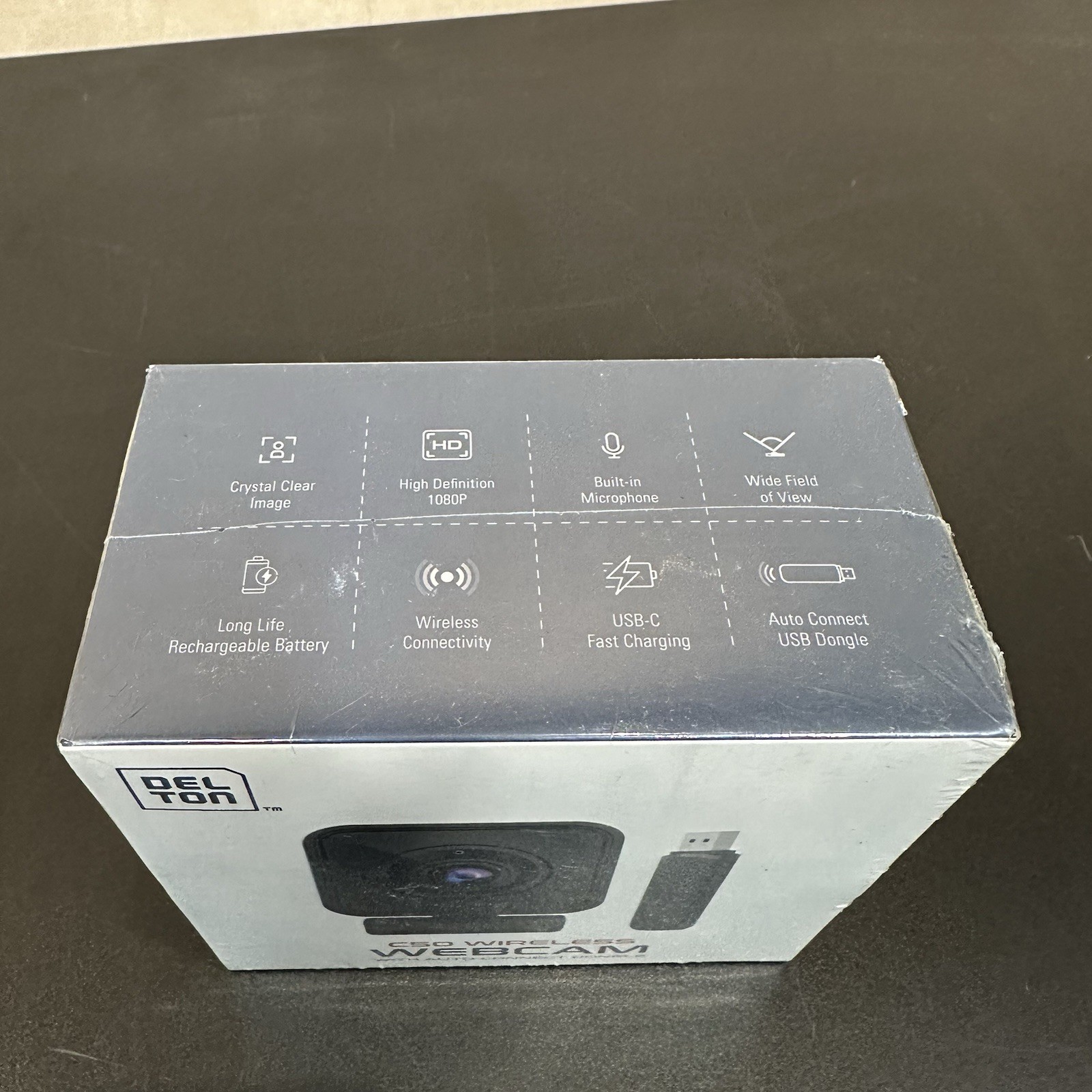 Delton C50 1080p Full HD Wired/Wireless Webcam and USB Dongle - Black