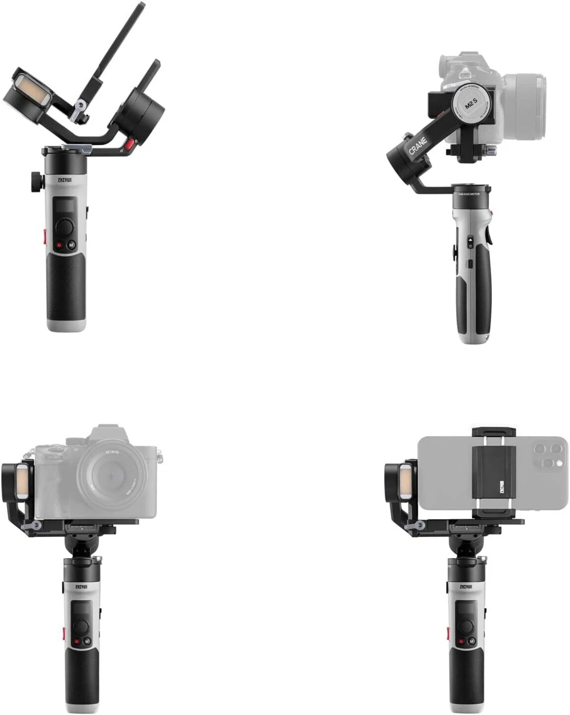 Zhiyun Crane M2 S M2S 3-Axis Gimbal Stabilizer for Mirrorless Cameras Phone