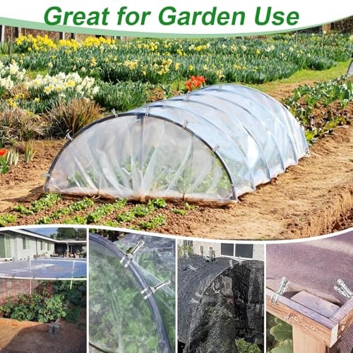 Upgrade 24Pcs Garden Clips 3/4" Stainless Steel Greenhouse Clamps