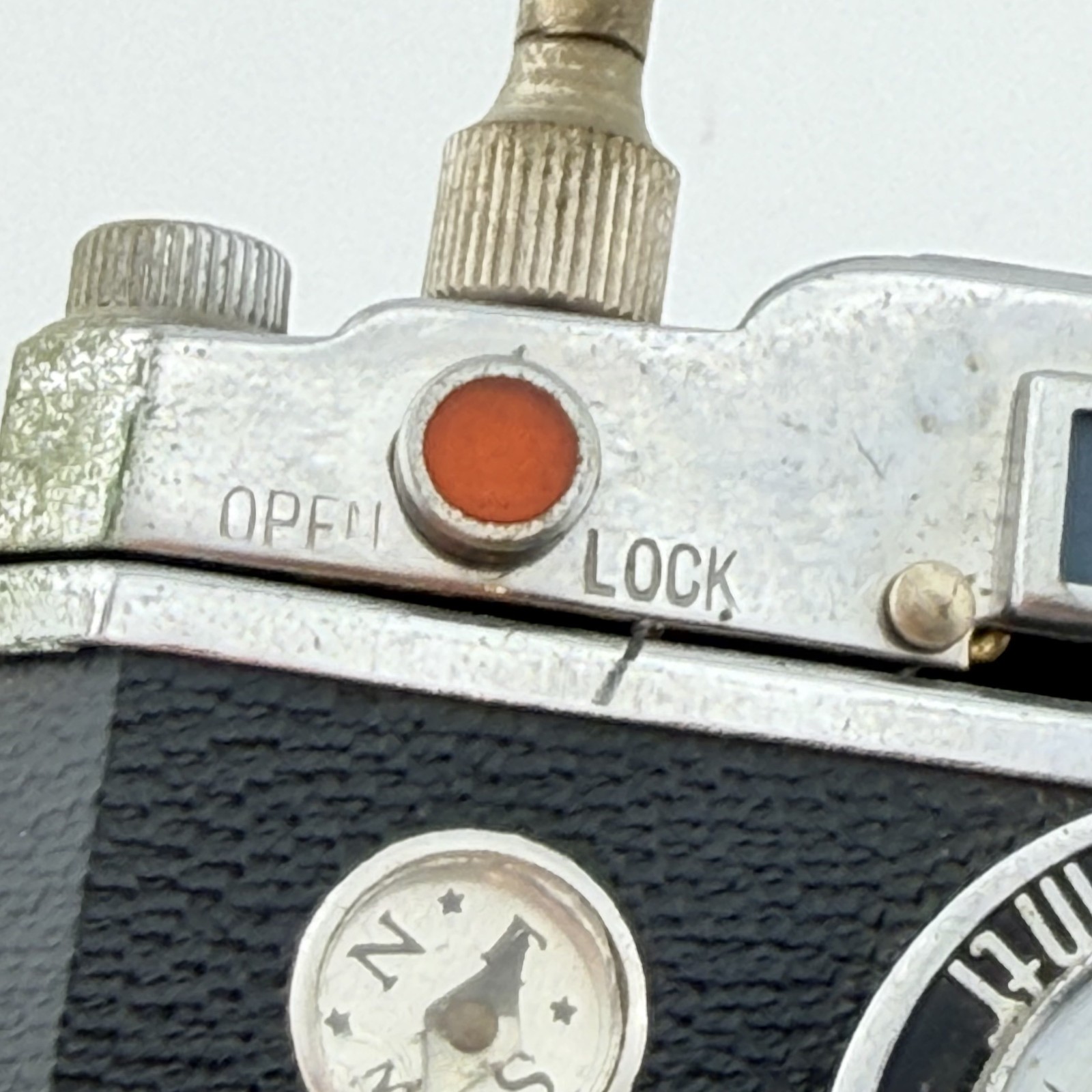 Vintage K.K.W. Camera Lighter Photo-Flash with Tripod & Compass Japan