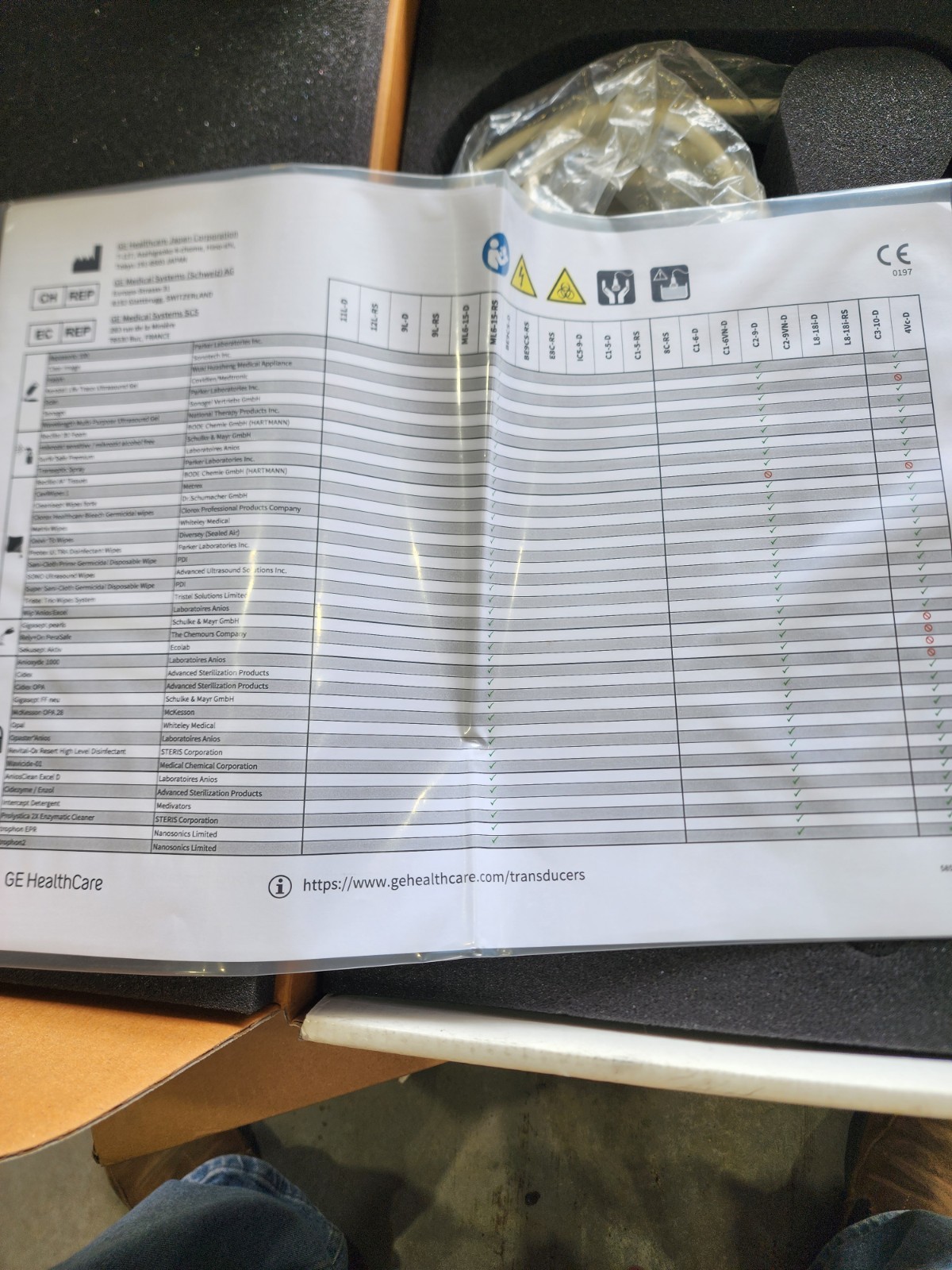 GE Healthcare L8-18i-D Linear Array Ultrasound Probe New