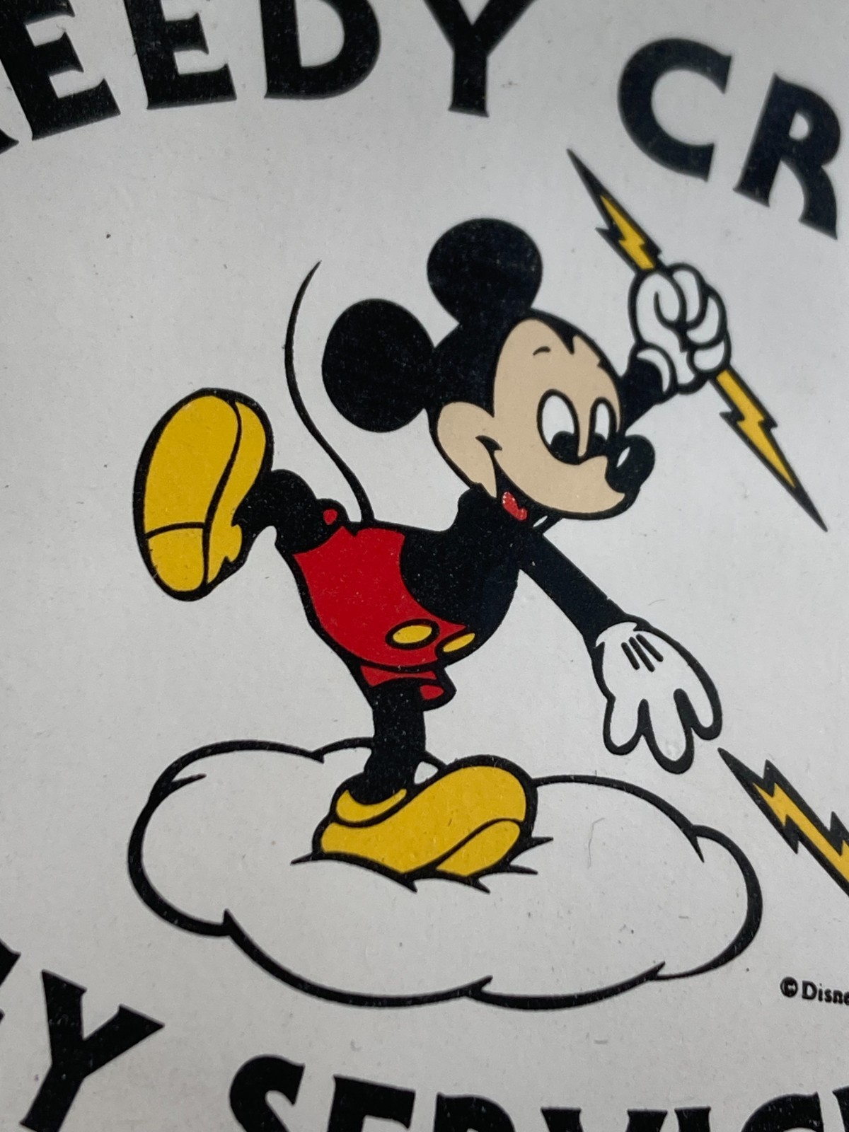 Walt Disney World Reedy Creek Energy Servies Decal Sticker Sign Prop Mickey