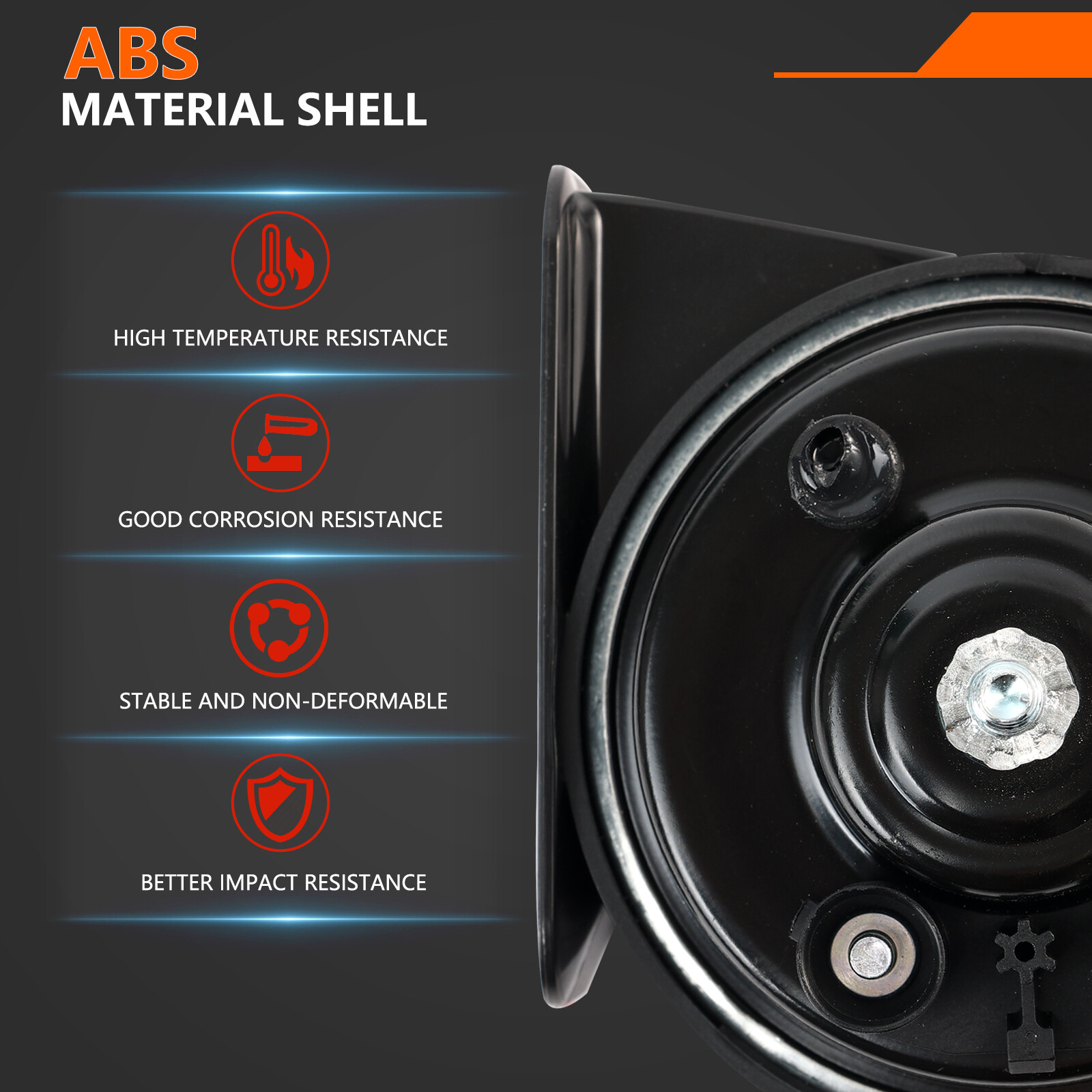 12V 125db Pair Loud Twin Tone Snail Horn For Honda Accord CR-V Civic Odyssey