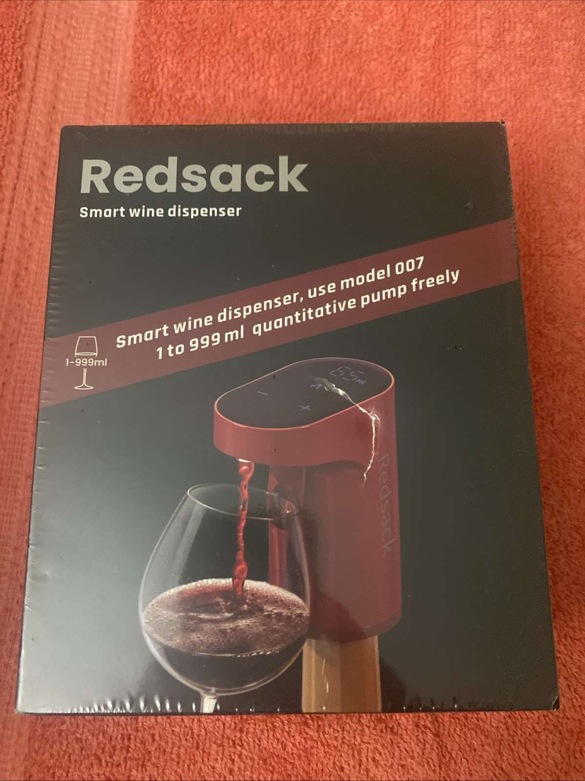 Redsack Wine Dispenser Electric Decanter Aerator Whiskey Pourer Pump Gold New