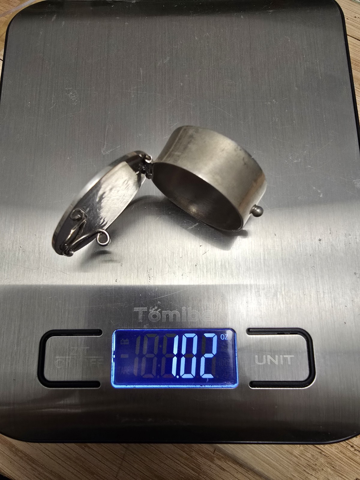 Vintage Mexican Sterling Silver & Malachite Pill Box - TM-13 Taxco - 1oz