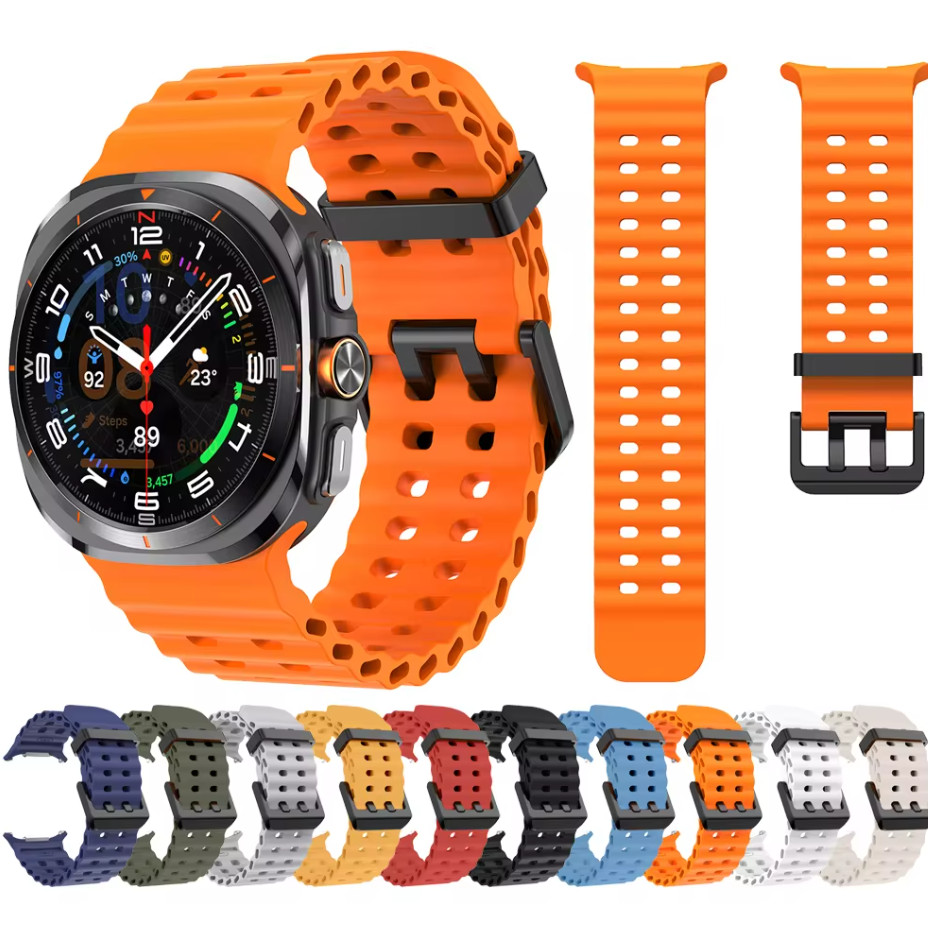 NO Gaps Strap For Samsung Galaxy Watch Ultra 47mm/Ultra 2025 Sport Silicone Band