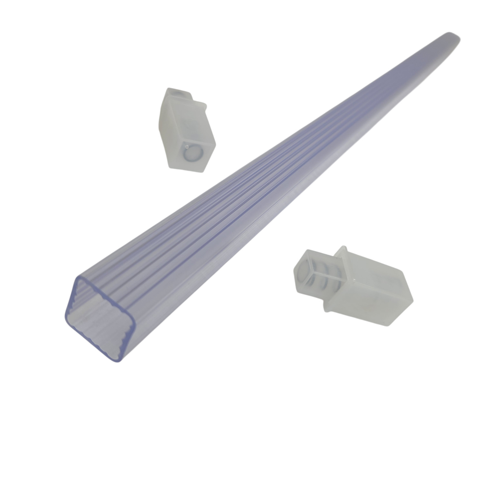 Clear Acrylic Towel Bar Rod Spring Rack 24 inch Mid Century Modern Vintage Retro